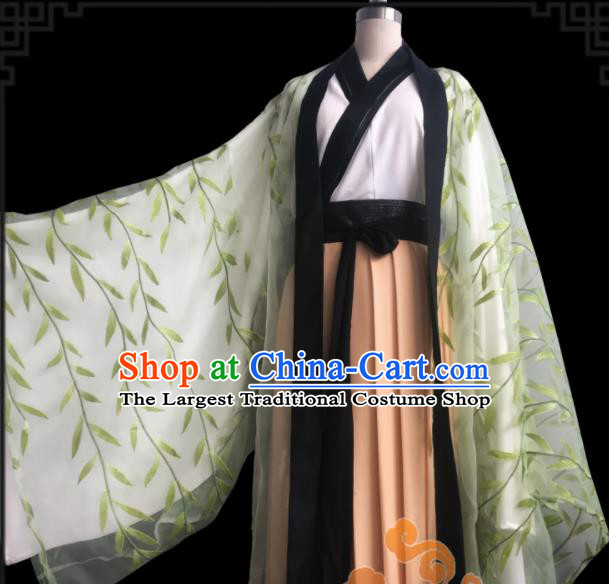 Chinese Traditional Cosplay Swordswoman Fairy Princess Dress Custom Ancient Jin Dynasty Imperial Consort Costume for Women