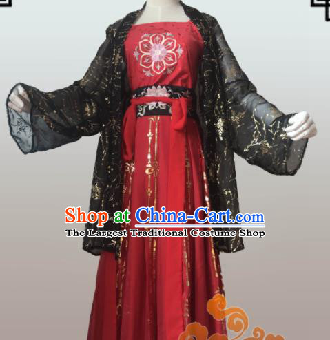 Chinese Traditional Cosplay Swordswoman Fairy Dress Custom Ancient Tang Dynasty Young Lady Costume for Women