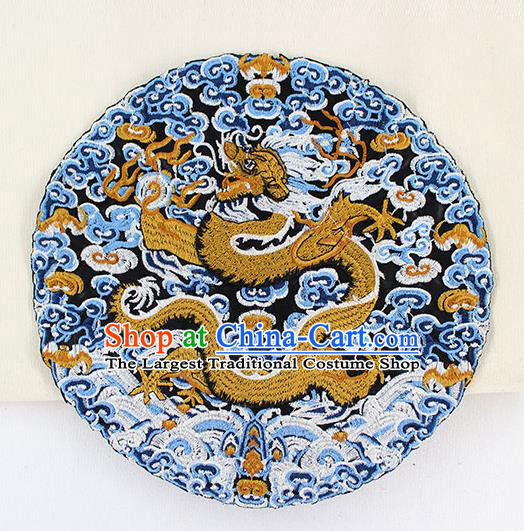 Chinese Ancient Handmade Embroidered Dragon Patch Traditional Embroidery Appliqu Craft for Women