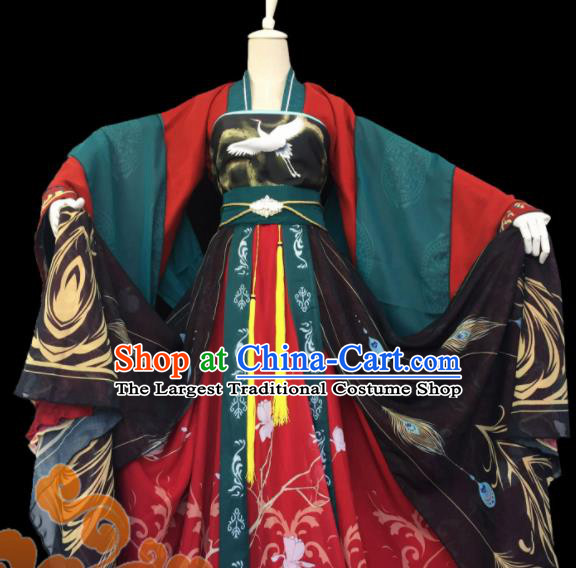 Chinese Traditional Cosplay Imperial Consort Dress Custom Ancient Swordswoman Princess Costume for Women