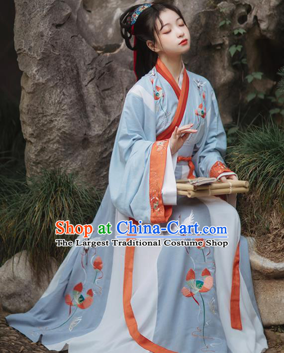 Ancinet Chinese Court Princess Hanfu Dress Traditional Jin Dynasty Imperial Consort Replica Costumes for Women