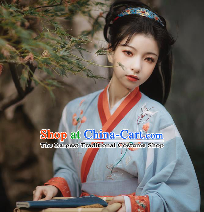 Ancinet Chinese Court Princess Hanfu Dress Traditional Jin Dynasty Imperial Consort Replica Costumes for Women