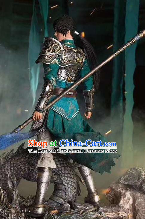 Chinese Ancient Cosplay General Armor and Helmet Traditional Military Officer Costumes Complete Set for Men