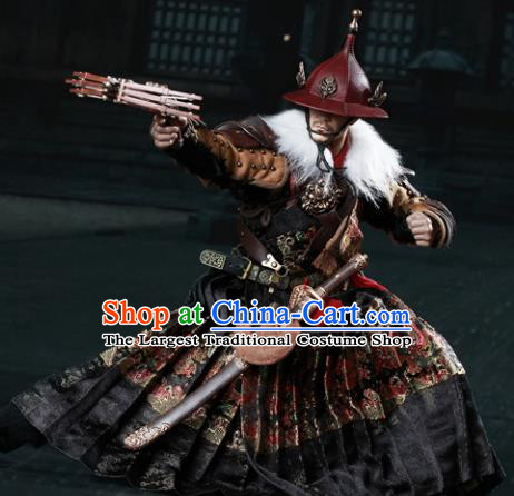 Chinese Ancient Cosplay Blades Armor and Helmet Traditional Ming Dynasty Imperial Bodyguard Costumes Complete Set for Men
