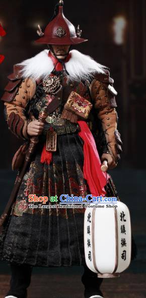 Chinese Ancient Cosplay Blades Armor and Helmet Traditional Ming Dynasty Imperial Bodyguard Costumes Complete Set for Men