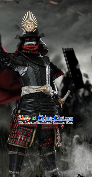 Japanese Ancient Warrior Oda Nobunaga Armor and Helmet Traditional Asian Japan General Samurai Costumes Complete Set for Men