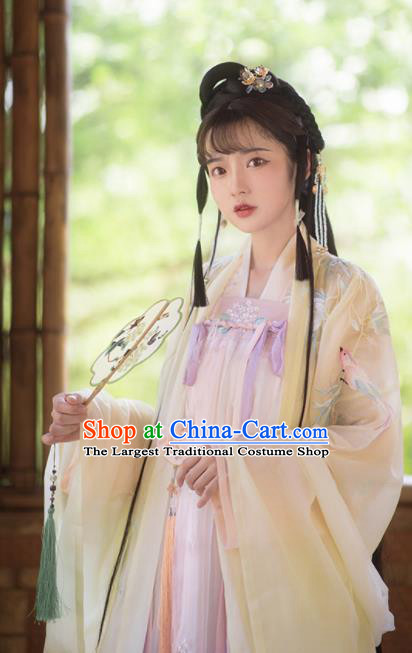 Traditional Chinese Tang Dynasty Palace Princess Hanfu Dress Ancient Court Lady Replica Costumes for Women