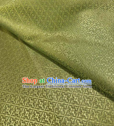 Asian Chinese Traditional Pattern Design Light Green Brocade Fabric Cheongsam Silk Material