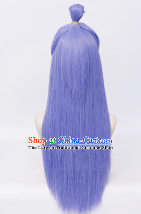 Customized Chinese Cosplay Wigs Drama Ne Zha Hair Accessories Purple Wig Sheath
