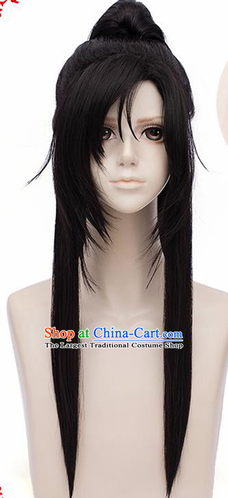 Customized Chinese Cosplay Young Hero Wigs Ancient Swordsman Hair Accessories Wig Sheath