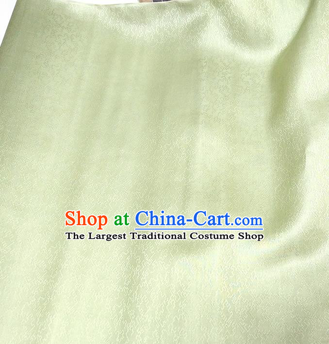 Asian Chinese Traditional Pattern Design Light Green Brocade Silk Fabric China Hanfu Satin Material