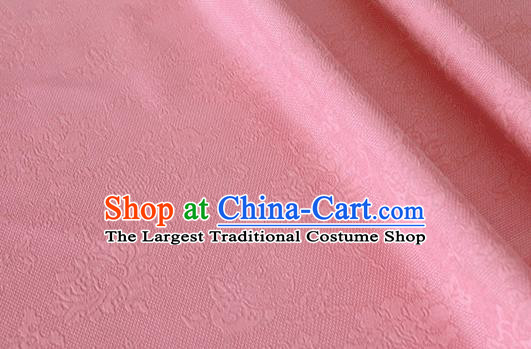 Asian Chinese Traditional Pattern Design Peach Pink Silk Imitation China Qipao Silk Fabric Material