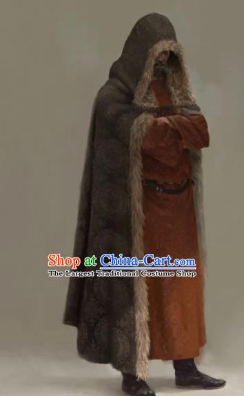 Chinese Drama the Longest Day in Chang An Ancient Tang Dynasty Swordsman Replica Costumes and Cloak Complete Set