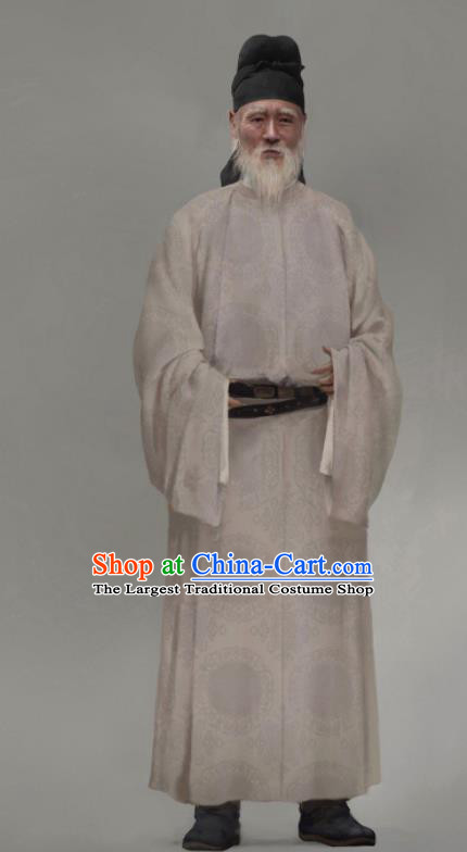 Drama the Longest Day in Chang An Chinese Ancient Tang Dynasty Merchant Replica Costumes and Hat Complete Set