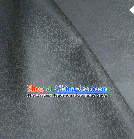 Asian Chinese Traditional Lucky Pattern Design Black Silk Fabric China Hanfu Silk Material