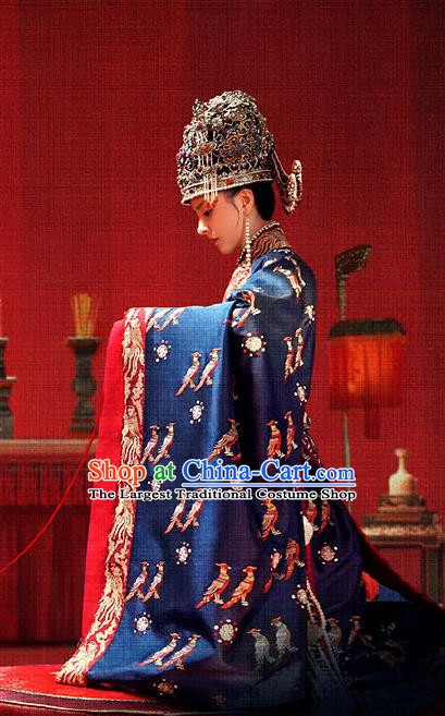 Drama Royal Nirvana Chinese Ancient Song Dynasty Crown Princess Zhang Nianzhi Replica Costumes and Headpiece Complete Set