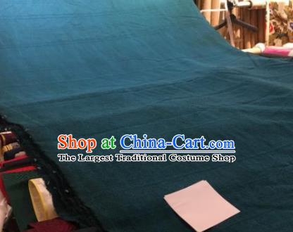 Chinese Traditional Cross Pattern Design Deep Green Silk Fabric Asian China Hanfu Mulberry Silk Material