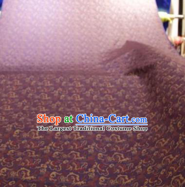 Chinese Traditional Tigers Pattern Design Purple Silk Fabric Asian China Hanfu Mulberry Silk Material