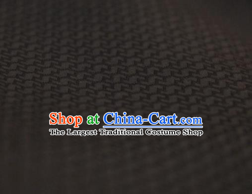 Chinese Traditional Gold Ingot Pattern Design Black Silk Fabric Asian China Hanfu Gambiered Guangdong Mulberry Silk Material