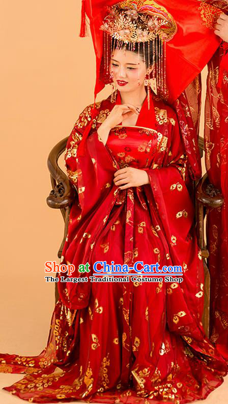 Chinese Traditional Wedding Dress Ancient Song Dynasty Bride Princess Costumes for Women