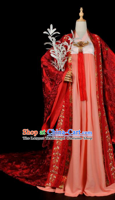 Chinese Traditional Tang Dynasty Palace Lady Dress Ancient Court Princess Costume for Women