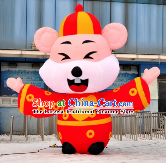 Large Chinese Inflatable Red Rat of Wealth Models Inflatable Arches Archway