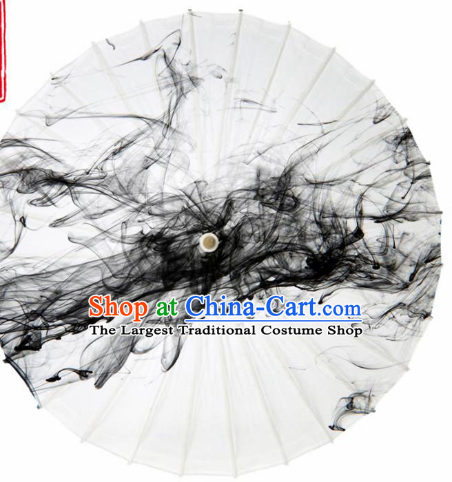 Chinese Traditional Splash Ink Oil Paper Umbrella Artware Paper Umbrella Classical Dance Umbrella Handmade Umbrellas