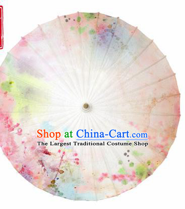 Chinese Traditional Printing Pink Oil Paper Artware Paper Umbrella Classical Dance Umbrella Umbrella Handmade Umbrella