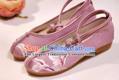 Asian Chinese Embroidered Pink Cloth Shoes Hanfu Shoes Traditional Opera Shoes Princess Shoes for Women