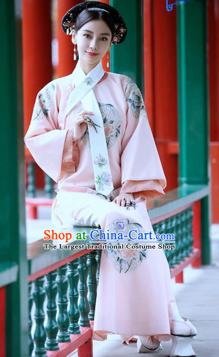 Chinese Drama Ancient Imperial Consort Dress Traditional Qing Dynasty Manchu Lady Replica Costumes for Women