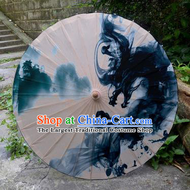 Chinese Printing Dragon Pink Oil Paper Umbrella Artware Paper Umbrella Traditional Classical Dance Umbrella Handmade Umbrellas