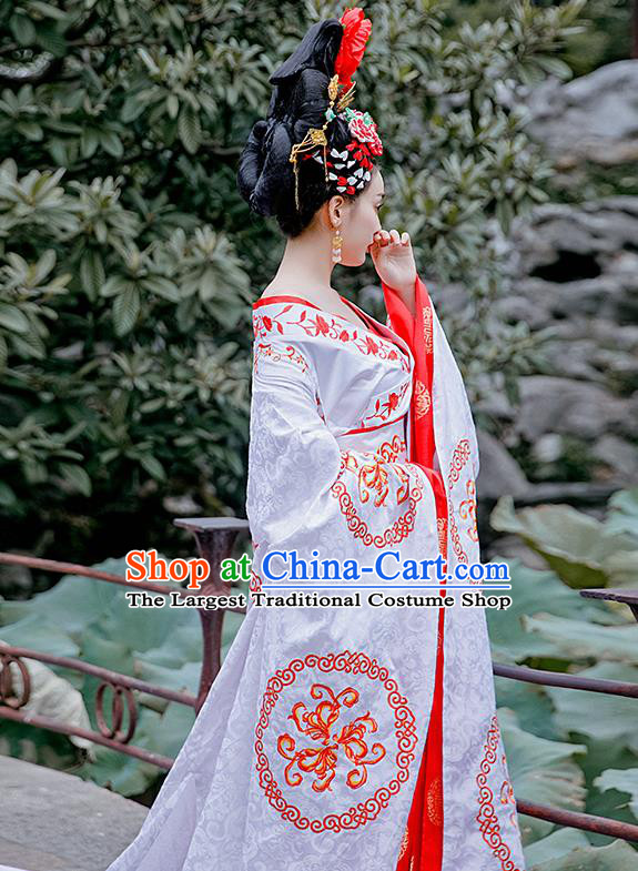 Chinese Drama Ancient Court Queen Costumes Traditional Tang Dynasty Imperial Empress Wu Zetian Hanfu Dress for Women