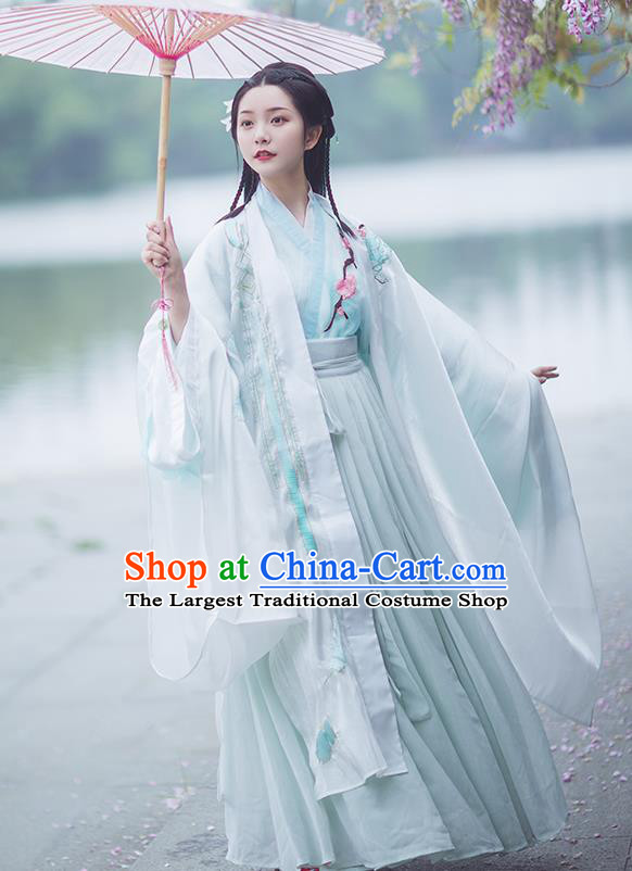 Chinese Ancient Imperial Consort Hanfu Dress Traditional Jin Dynasty Court Princess Costumes for Women