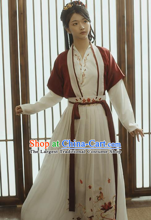 Chinese Ancient Female Civilian Hanfu Dress Traditional Song Dynasty Young Lady Costumes for Women