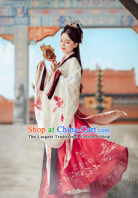 Chinese Traditional Han Dynasty Palace Lady Costumes Ancient Drama Goddess Hanfu Dress for Women