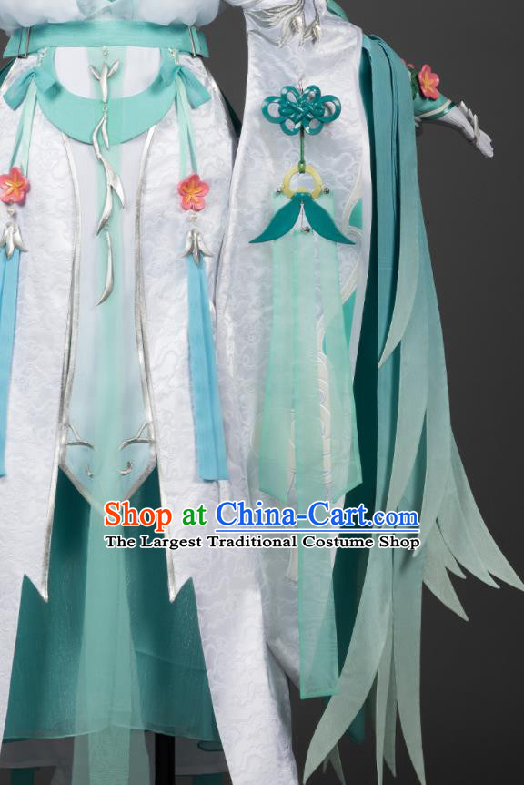 Chinese Traditional Cosplay Princess Green Costumes Ancient Female Swordsman Hanfu Dress for Women