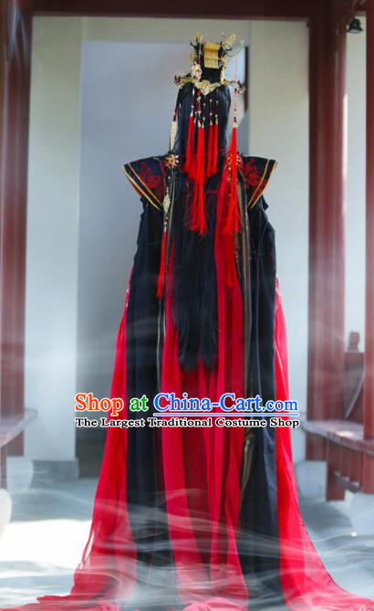 Chinese Traditional Cosplay Swordsman King Costumes Ancient Royal Highness Clothing for Men