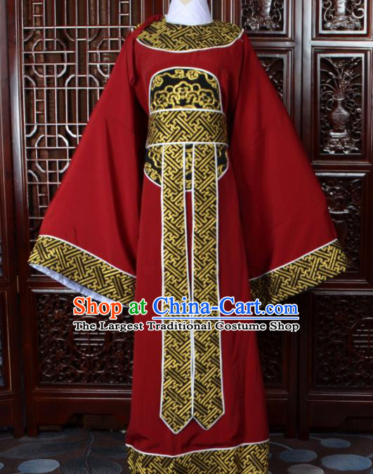 Chinese Traditional Beijing Opera Niche Red Costumes Peking Opera Scholar Clothing for Men