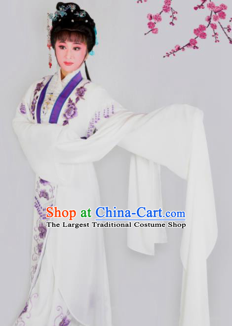 Chinese Traditional Beijing Opera Diva White Dress Peking Opera Princess Costumes for Women