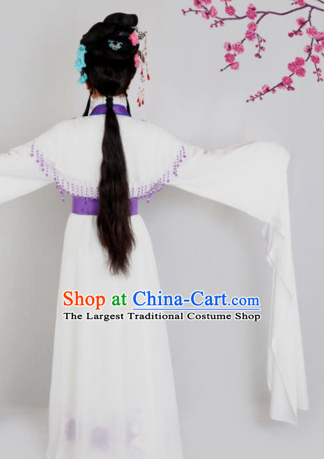 Chinese Traditional Beijing Opera Diva White Dress Peking Opera Princess Costumes for Women