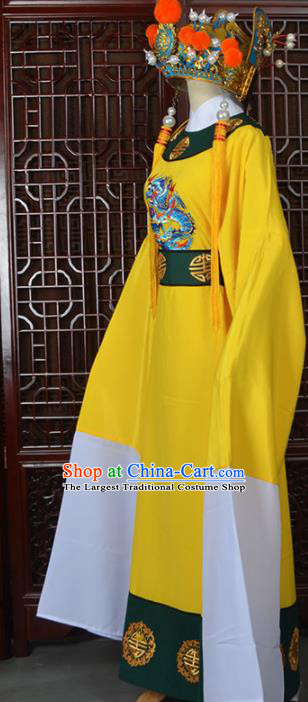 Chinese Traditional Beijing Opera Eunuch Yellow Costumes Peking Opera Clothing for Men