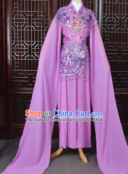 Chinese Traditional Beijing Opera Hua Dan Purple Dress Peking Opera Diva Costumes for Women