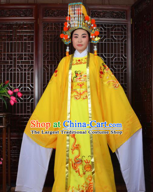 Chinese Traditional Beijing Opera Emperor Costumes Peking Opera King Clothing and Hat for Men