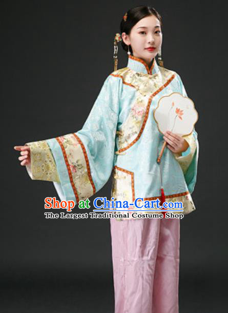 Chinese Traditional Qing Dynasty Maidservant Clothing Ancient Servant Girl Costumes for Women