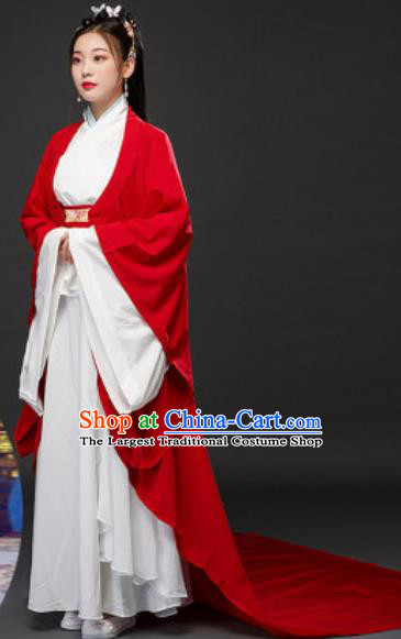 Chinese Traditional Court Lady Xiao Qiao Dress Ancient Drama Three Kingdoms Period Beauty Costumes for Women