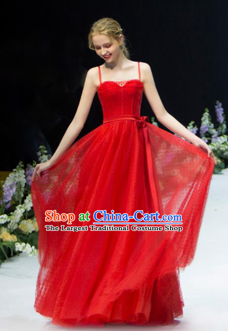 Custom Top Grade Red Veil Wedding Dress Bride Full Dress for Women