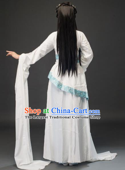 Chinese Traditional Court Lady Diao Chan Classical Dance White Dress Ancient Drama Goddess Costumes for Women