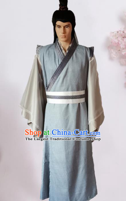 Chinese Ancient Song Dynasty Civilian Hanfu Clothing Traditional Ancient Poor Scholar Costumes for Men