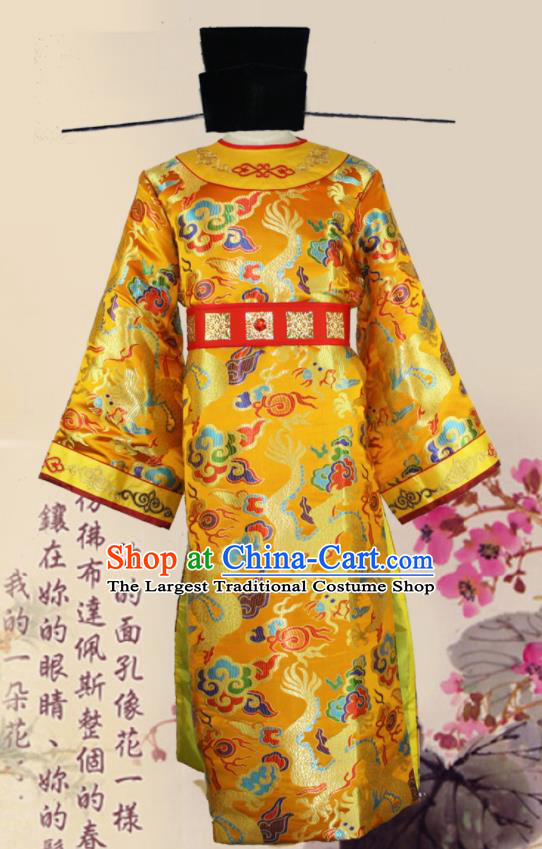 Chinese Ancient Song Dynasty Emperor Clothing Traditional Ancient Imperator Costumes and Hat for Men