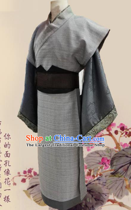 Chinese Ancient Han Dynasty Ministry Councillor Clothing Traditional Ancient Swordsman Costumes for Men